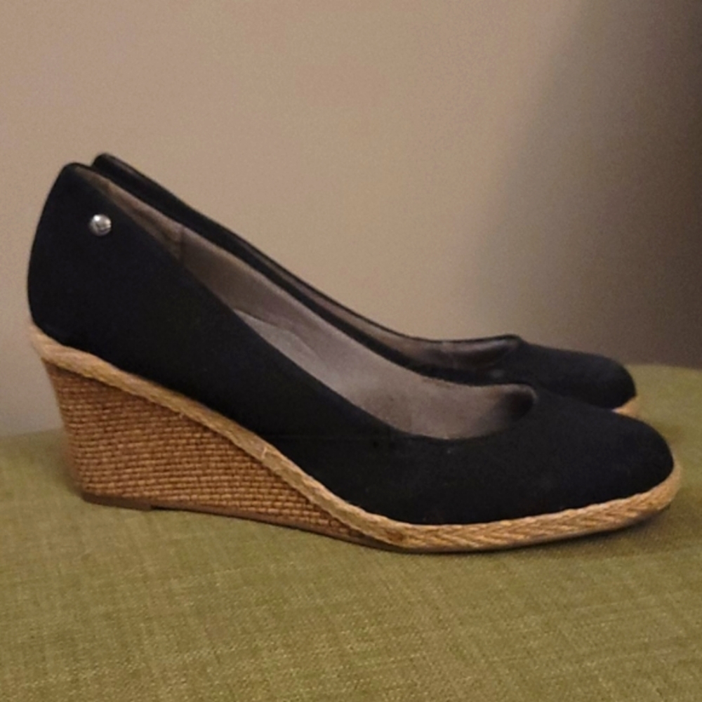 Black Espadrille Wedges